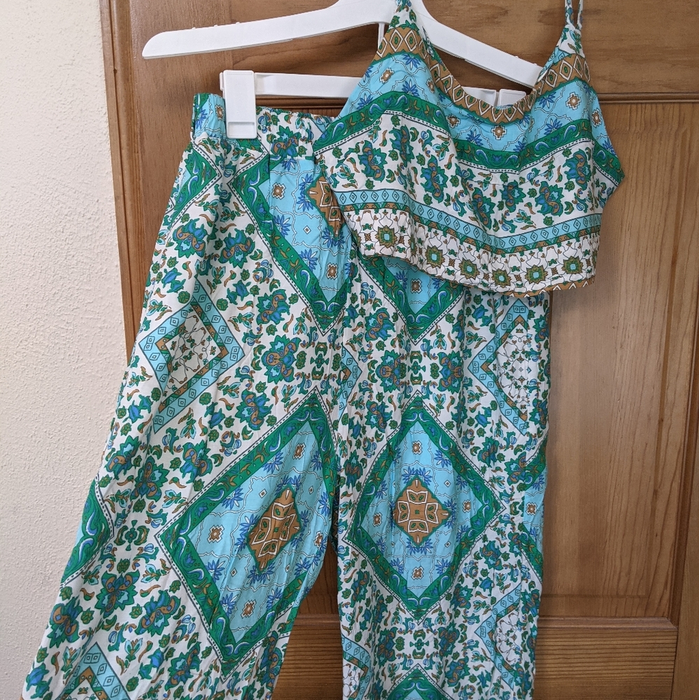 Two piece Outfit, Pants and Crop top